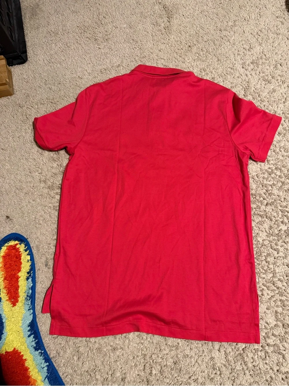 Ralph Lauren Men’s Bright Red Polo Shirt with Embroidered Pony